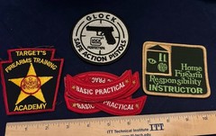 NRA Instructor, GLOCK, TARGET ‘s Training and 6 Basic Practical Rocker PATCHES