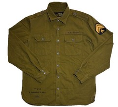 Alpha Industries Caliber Military Army Fatigue Shirt – Moss Green – Men’s Large