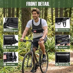 Tactical Chest Bag EDC Chest Rig Pack Running Hiking Travel Vest