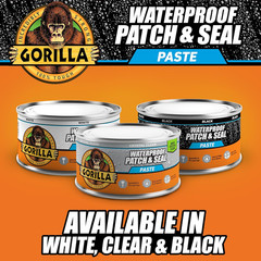 Gorilla Patch & Seal Rubberized Paste Clear 12.8oz, Leak Stopper Flexible Filler