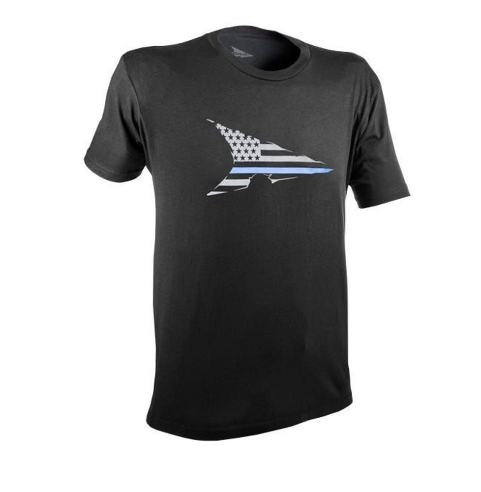 First Spear 2x Two Pack Short Sleeve Shirt Black Large Thin Blue Line Flag LE
