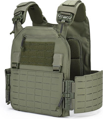 Tactical Quick Release Vest for Men, Fully Adjustable Plate Carriers Vest with B