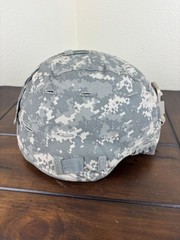 MSA ACH Ballistic Combat Helmet XL Digital Cam NVG Mount Pads Chinstrap Military