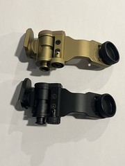 Aluminum PVS-14 J-Arm Dovetail Mount – CNC Machined Night Vision Arm Black / Tan