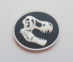 Tyrannosaurus T Rex Skull GITD PVC Morale Patch 3-D Hook & Loop 3″ x 2.5″ NEW