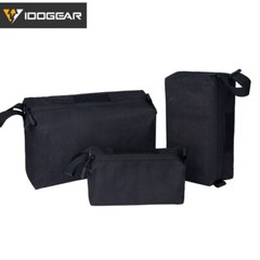 IDOGEAR Tactical Accessory Pouch 3PCS Zipper EDC Pouch Admin Tool Storage Bag RG