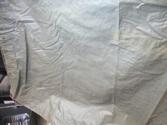 Vintage 1965 US Military Poncho Vietnam Era Coated Nylon Rain Gear Ground Sheet