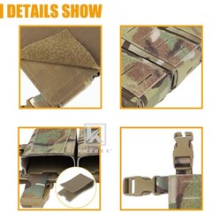 KRYDEX Triple .223 5.56 Magazine Pouch Tactical Placard with Kydex Insert Camo