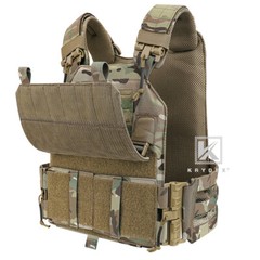 KRYDEX Plate Carrier Tactical Vest Quick Release Buckle & Laser Cut MOLLE Panel