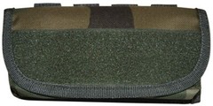 Woodland Camo Tactical MOLLE Shotgun Shot Gun Elastic Ammo Pouch Add On Gear 12g