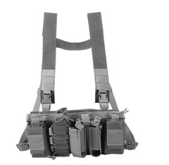 Russian D3 Tactical Chest Rig Bag – Vest Radio Harness Front Pouch Holster