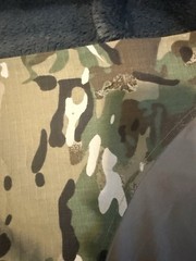 1/4 Zip Tactical Combat Shirt Long Sleeve Tan w/ Multicam Sleeves M