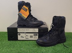 5.11 Mens Taclite 8″ Side Zipper Boot Black Nylon/Suede Medium – 12022-019-7.5R