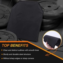 2PCS Tactical Body Armor Plates Bullet Proof Light Weight Level 3A Curved 10×12″