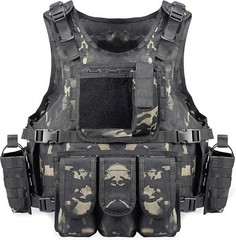 Tactical Mollie Airsoft Vest Military Matches Vest – Adjustable for Training