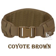 KRYDEX Tactical Belt Padded Battle Belt Coyote Brown Mesh Lining MOLLE Webbing