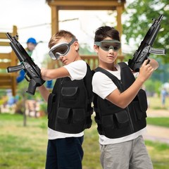 UNIVIVO Kids Tactical Vest Youth Army Costume for Boys Girls 8 10 12 14 Outdo…