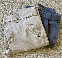 5.11 Tactical Men’s Cotton Blend Solid Chino Pants, Lot of 2 Beige & Gray 32×34