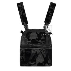 KRYDEX FCPC V5 Plate Carrier Tactical Vest Zip On Back Panel Banger Black Camo