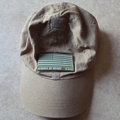 Tac Shield PROVEN Tan Ball Cap One Size Solid w/ 5.11 Always Be Ready Patch