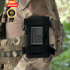 Tactical Arm Map Case, Shooters Armband Sleeve and Wrist Holder, Black