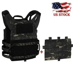KRYDEX JPC 2.0 Jump Plate Carrier MOLLE Panel Tactical Body Armor Vest Black MC