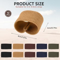 10 Pack Elastic Belt Keeper Strap, Nylon Canvas Web Belt Elastic Loop Keeper,…
