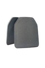 Tactical Level III+ Alumina Ceramic PE Curved Body Armor Plates PAIR 10 x 12