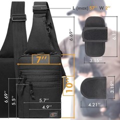 Lightweight Tactical Sling Bag for Handgun Carry – Water-Resistant Black Design