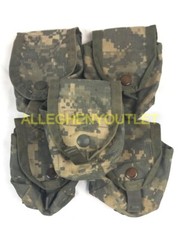 Lot of 5 Military Hand Grenade Pouch, Army ACU Digital Camo MOLLE II Pouches EXC