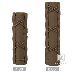 KRYDEX 22cm Silencer Cover Wrap Suppressor Muffler Sleeve Airsoft Coyote Brown