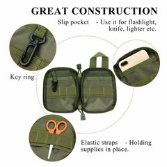 Tactical Utility Military Small Molle Pouch EDC Tool Organizer Coin Key Belt Bag