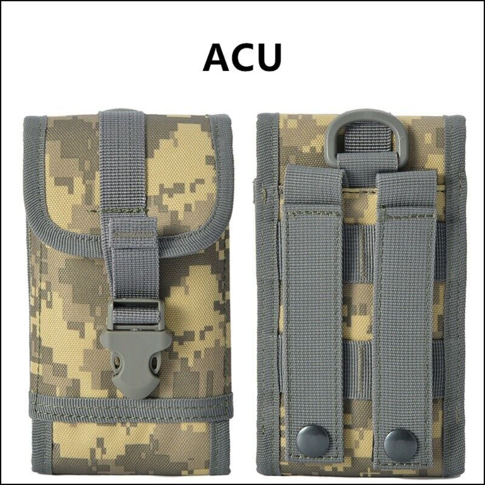 Tactical Molle Cell Phone Pouch Waist Fanny Pack Mobile Phone Holster Cover Case