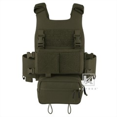 KRYDEX Low Vis Slick Armor Molle Carrier & Tactical Placard & Drop Pouch Green