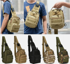 Men Outdoor Tactical Backpack Shoulder Sling Bag Chest Pack Sport Travel Hiking