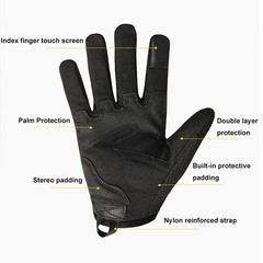 Tactical Full Finger Gloves Army Airsoft Hunting Rubber Guard Protective Gear