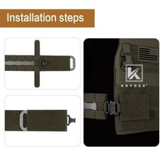KRYDEX Quick Release Metal Buckle Cummerbund Adapters for Armor Vest RangerGreen