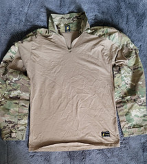VOTAGOO Multicam Tactical Combat Shirt XL Polyester Cotton Beige Multicolor