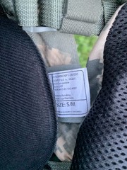 GWOT ACH/MICH Medium BUMP Helmet, UCP Cover, Rhino Mount, Scrim, USGI Chinstrap