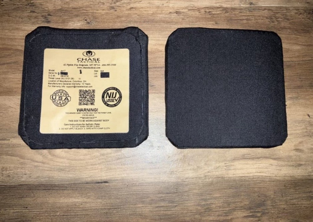 Body Armor Side Plate MSAP Level IV Ceramics 6×6 Inches