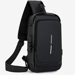 Waterproof Crossbody Sling Bag for Men USB Charging Chest Shoulder Backpack