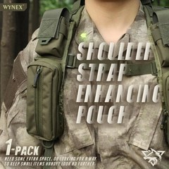 Molle Accessories Pouch of Double Zipper Pocket Version, Backpack Strap Pouch…