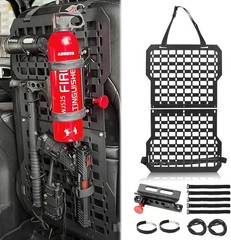 Tactical Rigid MOLLE Panel with Fire Extinguisher Mount Kit Seat Back Organizer
