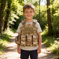 TOLLION Kids Tactical Vest, Adjustable Airsoft Paintball Vest, Boys Girls Out…