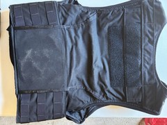 Safariland Tactical Vest Large Black MOLLE Zip Front Adjustable Nylon