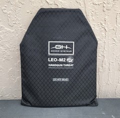 GH Armor Systems LEO-M2 Plate Special Threat Multi-Hit 10×12 Black Lightweight
