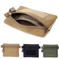 Tactical Mini EDC Utility Pouch Zipper Small Parts Tool Organizer Nylon Belt Bag