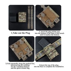 Tactical FAST 5.56 Single Mag Pouch Built-in Brace MOLLE Army Mag Holder