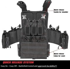 Urban Assault Ghost Camo Tactical Vest Plate Carrier With Level III Armor Plates
