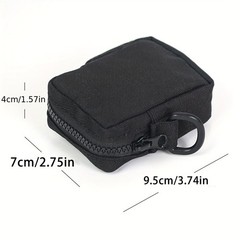 Molle Pouch Mini Wallet Key Bag Tactical Coin Purse EDC Zipper Small Waist Bag